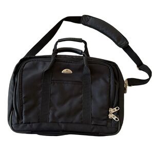 Samsonite Laptop Briefcase Travel Shoulder Strap Bag Black Style #930275 & Lock